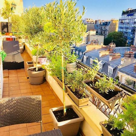 Appart Terrasse Vue Tour Eiffel Parigi Esterno foto